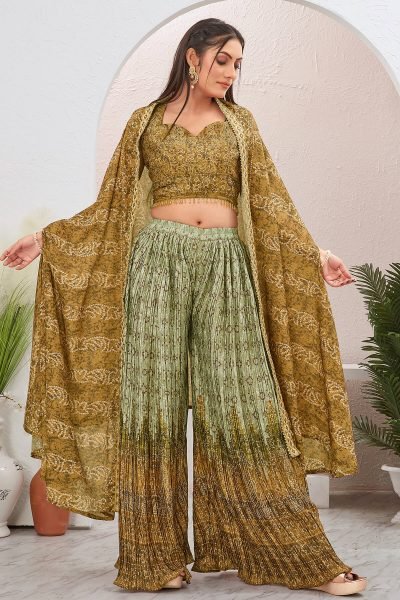 Ethnic Top with Palazzos   shrug 
