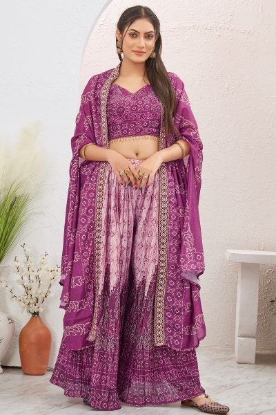 Ethnic Top with Palazzos   shrug 