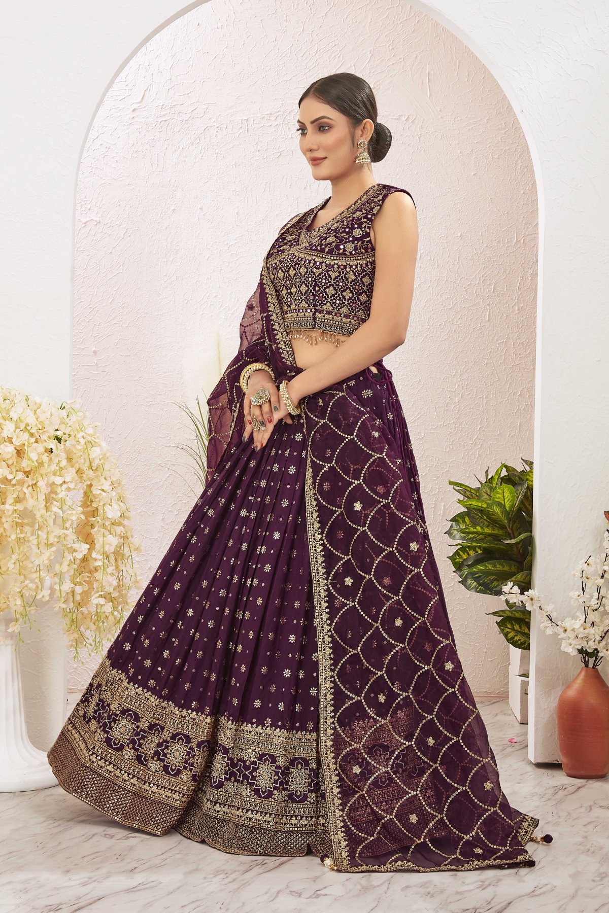 Buy Bridal Lehenga, Bridesmaids Lehenga Choli Online From Suvidha Fashions,  Best Bridal Lehenga Online Shopping Site