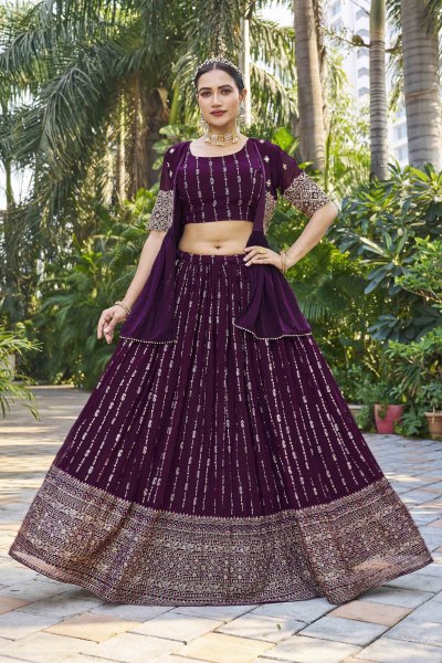 Wedding Wear Indo Western Lehenga Style Suit at Rs.4000/Piece in bhadravati  offer by Jain Boutique