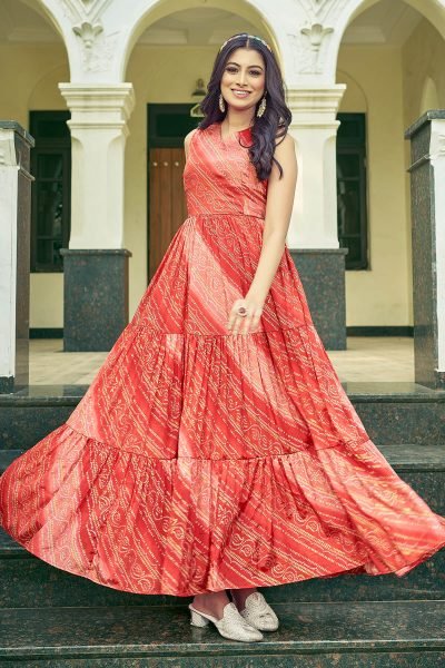 Bandhani Printed Ethnic Dress Ethnic Dresses