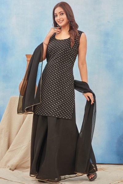 Black Sharara Set SHARARA SET