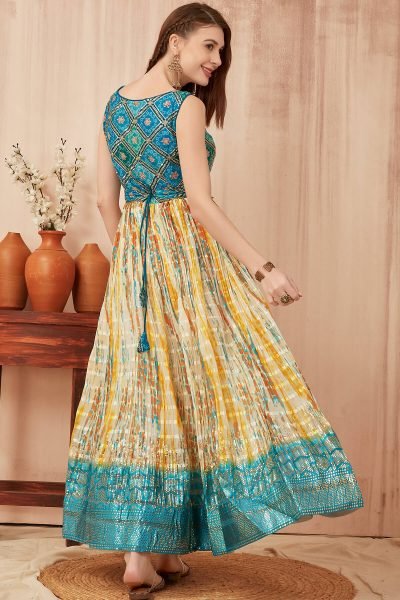 Blue Yellow Dress DRESSES