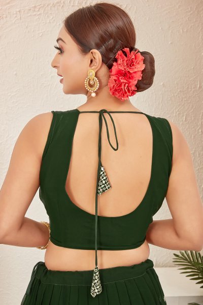 Bottle Green Lehenga Choli MEHENDI FUNCTION
