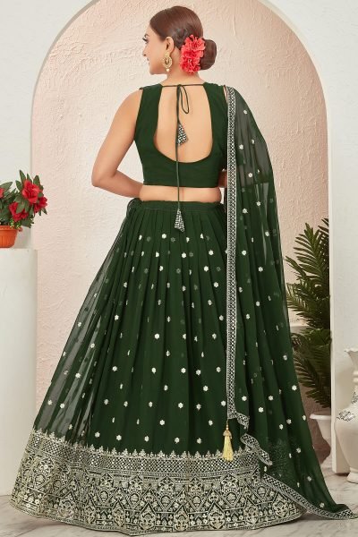 Bottle Green Lehenga Choli MEHENDI FUNCTION