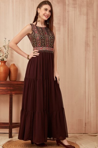 Brown Dress DRESSES