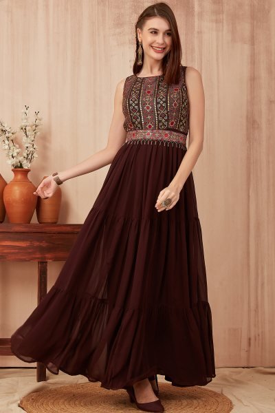 Brown Dress DRESSES