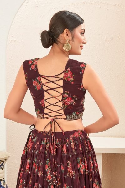 BROWN GIRLISH LEHENGA SANGEET SANDHYA