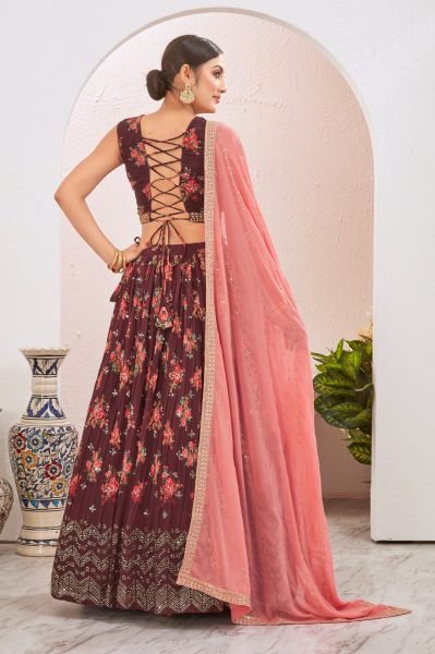 BROWN GIRLISH LEHENGA SANGEET SANDHYA