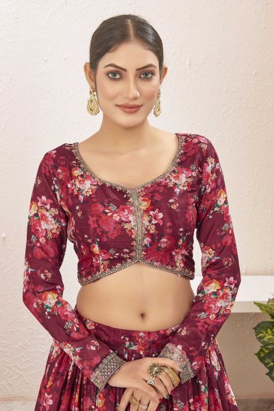 BROWN LEHENGA CHOLI SIDERS LEHENGA