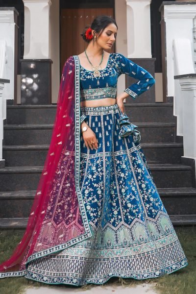 C  BLUE ETHNIC LEHENGA