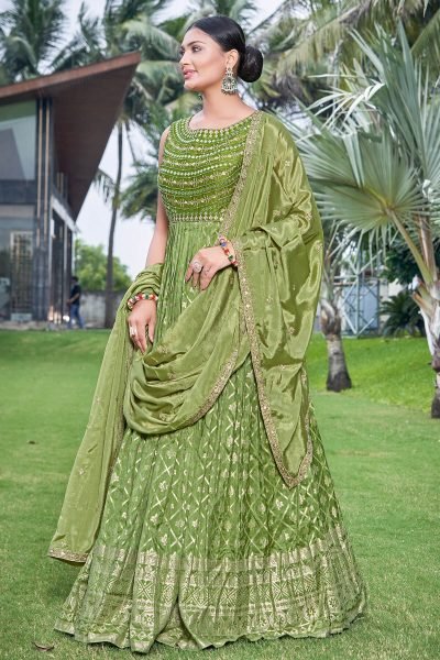 EMBROIDERY GOWN WITH DUPATTA ETHNIC GOWN