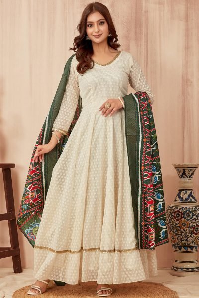 ETHNIC MOTIF GOWN WITH DUPATTA Ethnic Dresses