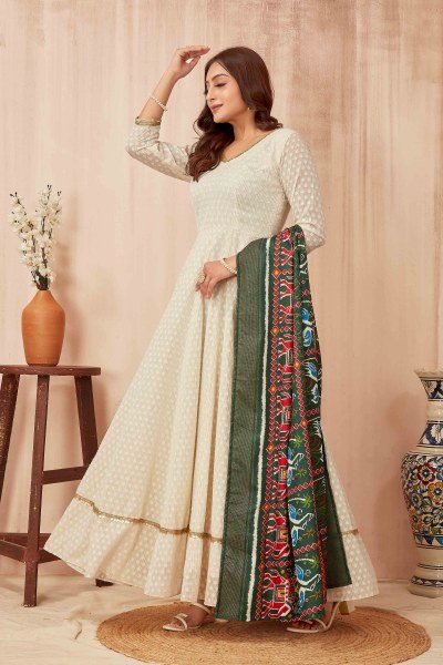 ETHNIC MOTIF GOWN WITH DUPATTA Ethnic Dresses