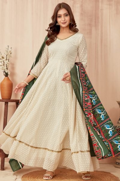 ETHNIC MOTIF GOWN WITH DUPATTA Ethnic Dresses