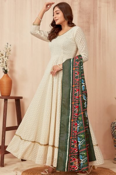 ETHNIC MOTIF GOWN WITH DUPATTA Ethnic Dresses