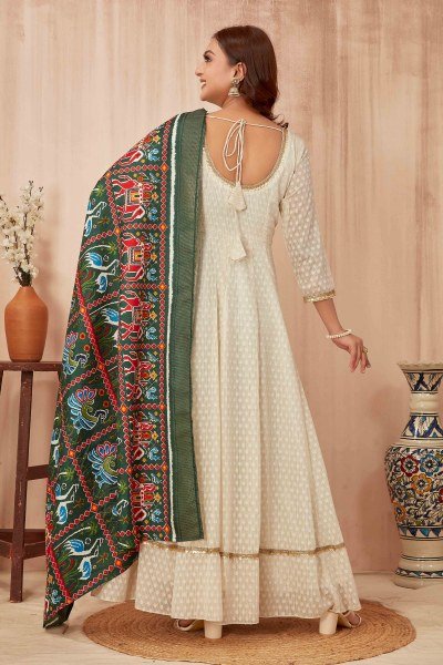 ETHNIC MOTIF GOWN WITH DUPATTA Ethnic Dresses