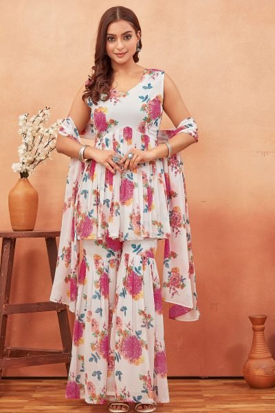 Floral Print Sharara Set SHARARA SET