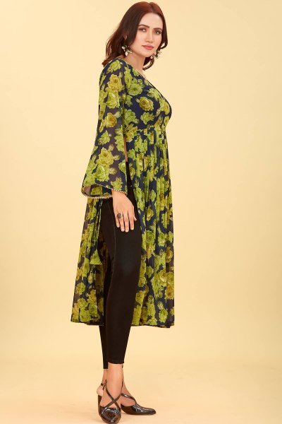 FLOWER PRINT KURTI KURTA 