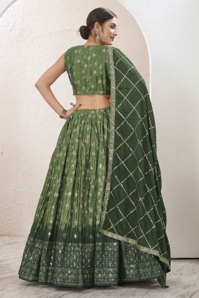 GREEN LEHENGA CHOLI MEHENDI FUNCTION