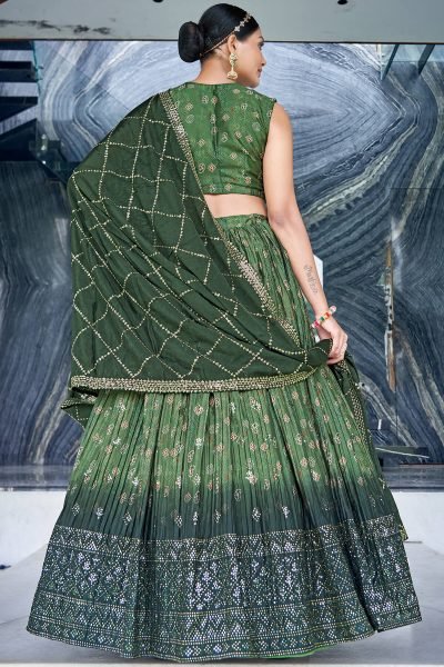 Green Lehenga Choli MEHENDI FUNCTION