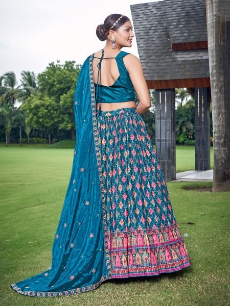 HANDWORKED AND DIGITAL PRINTED LEHENGA CHOLI GIRLISH LEHENGA