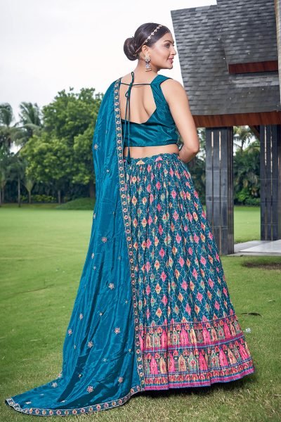 HANDWORKED AND DIGITAL PRINTED LEHENGA CHOLI GIRLISH LEHENGA