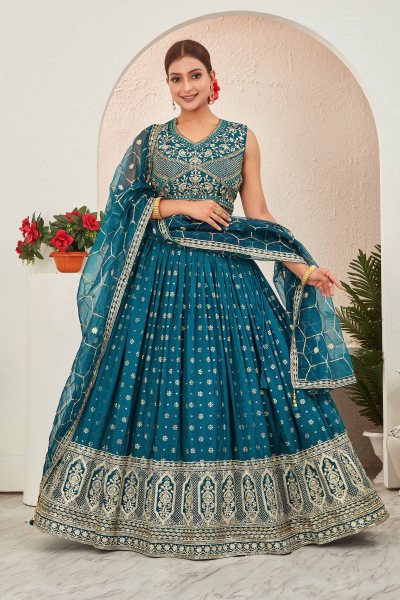 JACQUARD LEHENGA CHOLI SIDERS LEHENGA