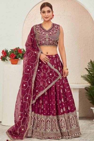 JACQUARD LEHENGA CHOLI SIDERS LEHENGA