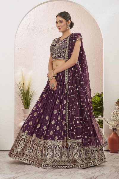 JACQUARD LEHENGA CHOLI SIDERS LEHENGA