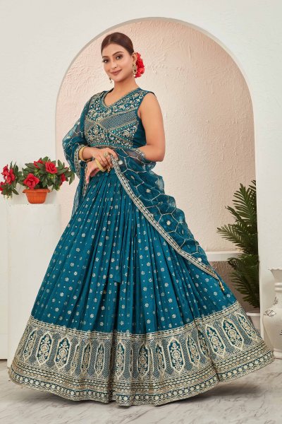 JACQUARD LEHENGA CHOLI SIDERS LEHENGA