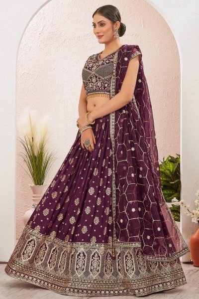 JACQUARD LEHENGA CHOLI SIDERS LEHENGA