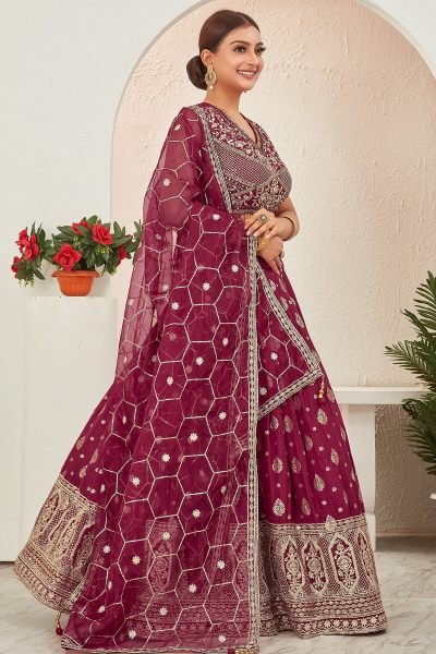 JACQUARD LEHENGA CHOLI SIDERS LEHENGA