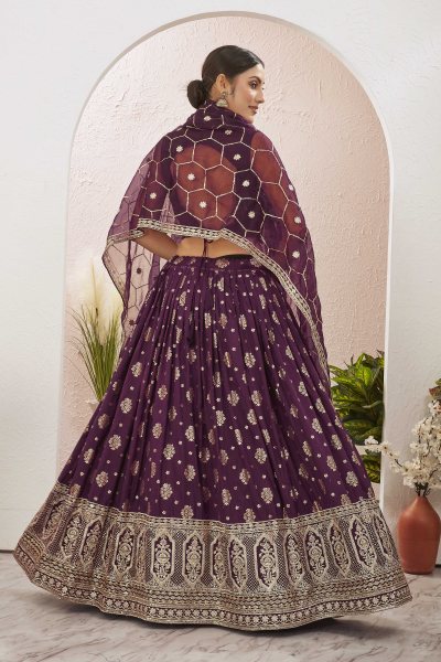 JACQUARD LEHENGA CHOLI SIDERS LEHENGA