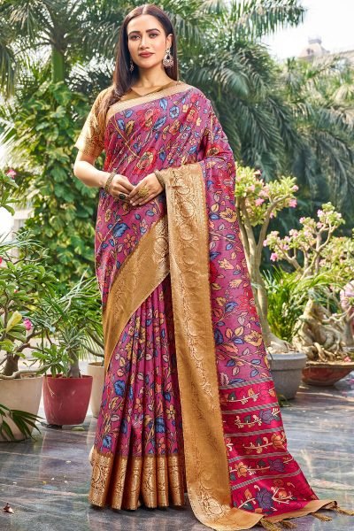 KALAMKARI PRINT SILK SAREE SAREE