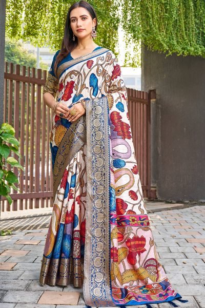 KALAMKARI PRINT SILK SAREE SAREE