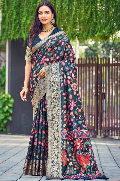 KALAMKARI PRINT SILK SAREE SAREES