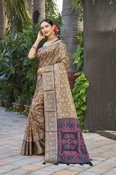 KALAMKARI PRINT SILK SAREE SAREE