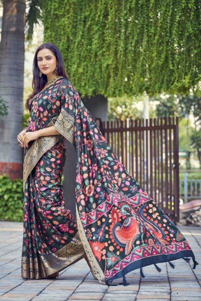 KALAMKARI PRINT SILK SAREE SAREE