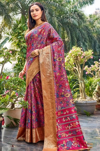 KALAMKARI PRINT SILK SAREE SAREE