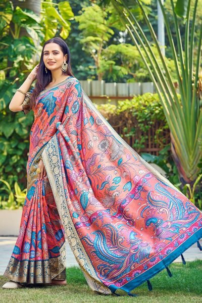 KALAMKARI PRINT SILK SAREE SAREE