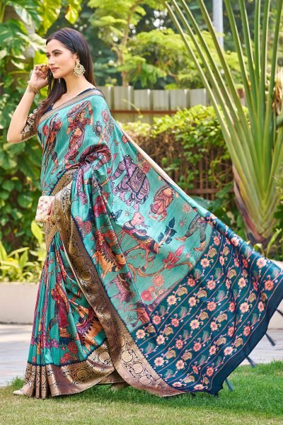 KALAMKARI PRINT SILK SAREE SAREE