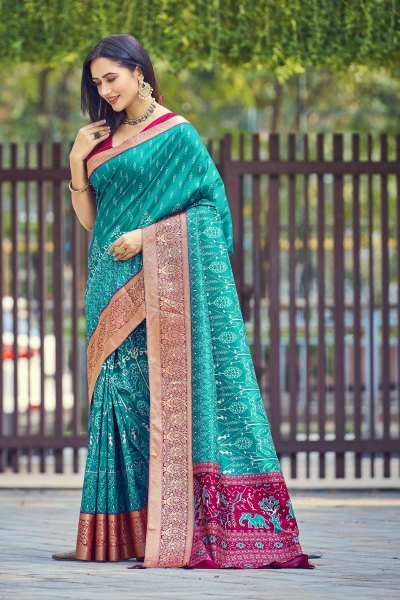 KALAMKARI PRINT SILK SAREE SAREE