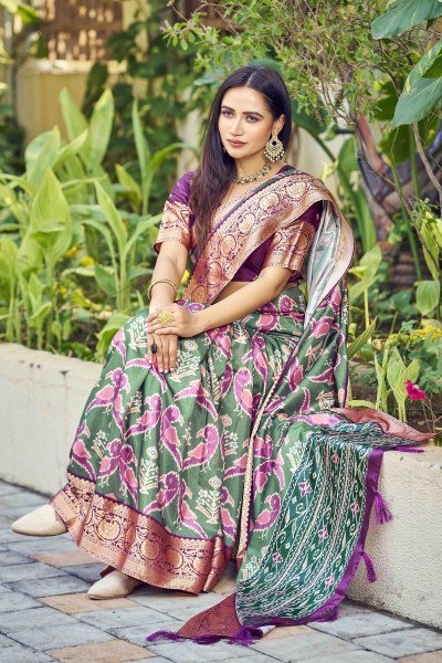 KALAMKARI PRINT SILK SAREE SAREE