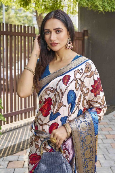 KALAMKARI PRINT SILK SAREE SAREE