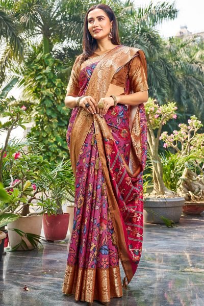 KALAMKARI PRINT SILK SAREE SAREE