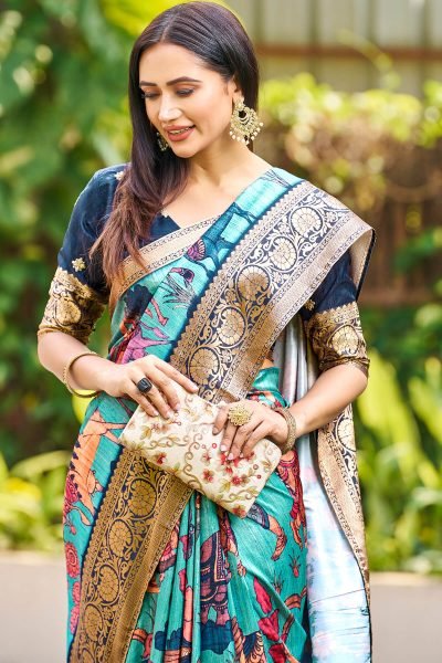 KALAMKARI PRINT SILK SAREE SAREE