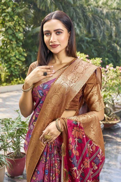 KALAMKARI PRINT SILK SAREE SAREE