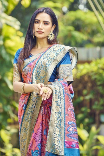 KALAMKARI PRINT SILK SAREE SAREE