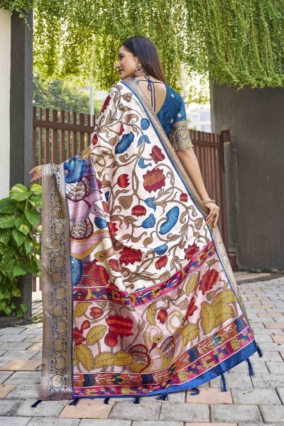 KALAMKARI PRINT SILK SAREE SAREE